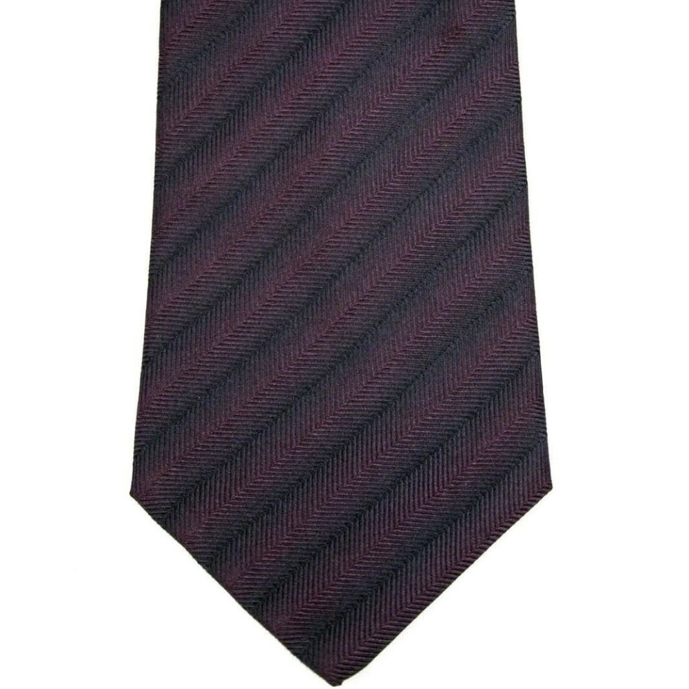NWT PRINGLE of Scotland 100% Silk Tie Purple Black